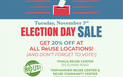 Get 20% At All ReUse Locations This Election Day (Tuesday, November 3rd)!