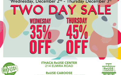Two Day Sale At Ithaca ReUse Center and The ReUse Caboose!