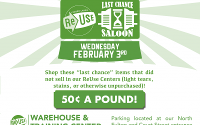 The ReUse’s Last Chance Saloon Sale Event Returns Wednesday!