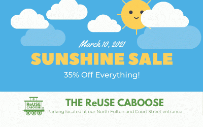 Sunshine Sale! 35% Off Everything At The ReUse Caboose!