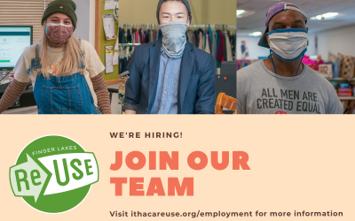 Finger Lakes ReUse is hiring! Positions now open for Retail Assistants