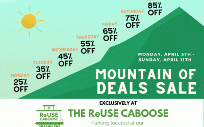Mountain of Deals Sale At The ReUse Caboose