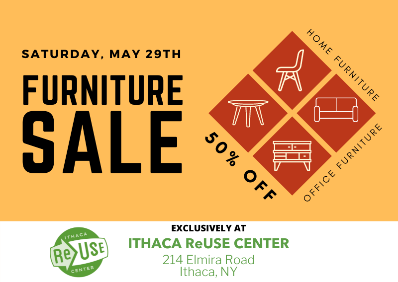 50% Off All Furniture At Ithaca ReUse Center This Saturday!