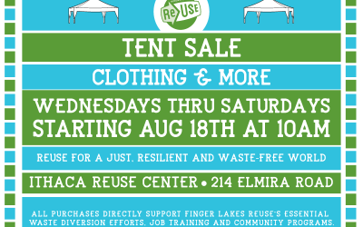 Tent Sale At Ithaca ReUse Center Wednesdays to Saturdays