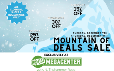 Mountain of Deals Sale at ReUse MegaCenter This Week