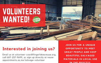 ReUse Volunteers Needed: Processing and Denailing Salvaged Materials