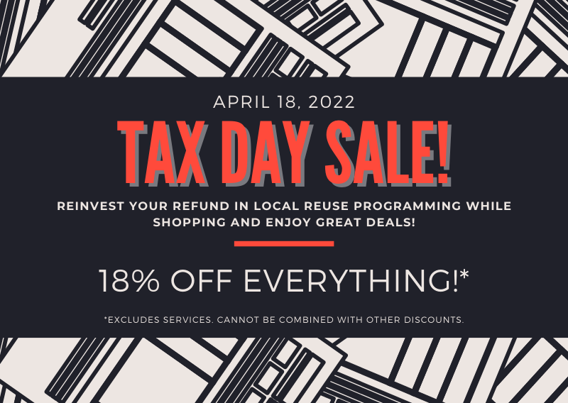 18% Off Everything At Both ReUse Locations Today