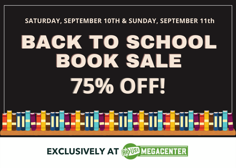 Back To School Book Sale At ReUse MegaCenter This Weekend
