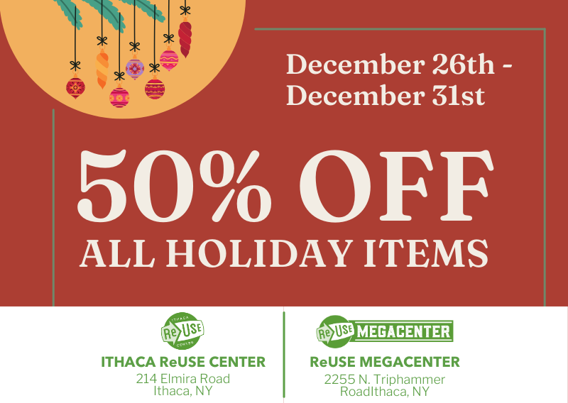 Year-End Holiday Sale At The ReUse Centers