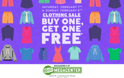 This Saturday & Sunday: BOGO Clothes at ReUse MegaCenter